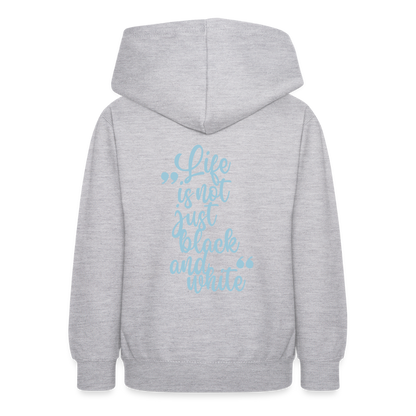 LiNBW. Teenager Hoodie Life is not just black and white - Hellgrau meliert