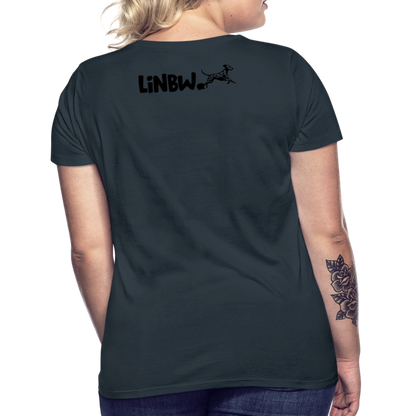 LiNBW. Frauen T-Shirt Life is not just black and white - Navy