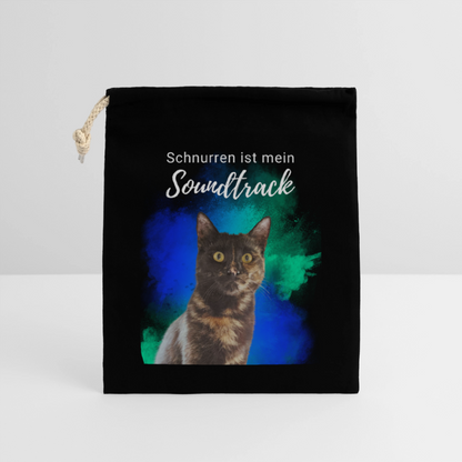 LiNBW. Baumwollbeutel Schnurren ist mein Soundtrack - Schwarz
