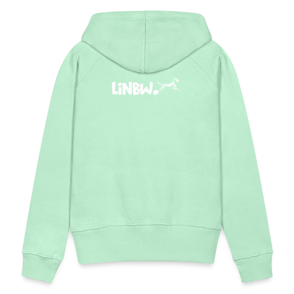 LiNBW. Frauen Hoodie Life is not just black and white - helles Mintgrün