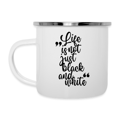 LiNBW. Emaille-Tasse Dalmatiner Life is not just black and white - Weiß