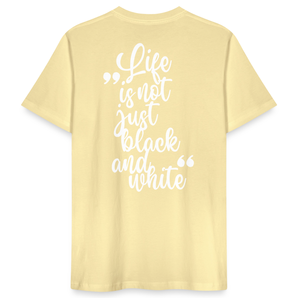 LiNBW. Männer T-Shirt Life is not just black and white - Creme
