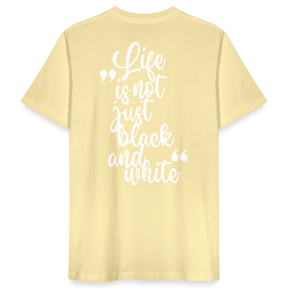 LiNBW. Männer T-Shirt Life is not just black and white - Creme