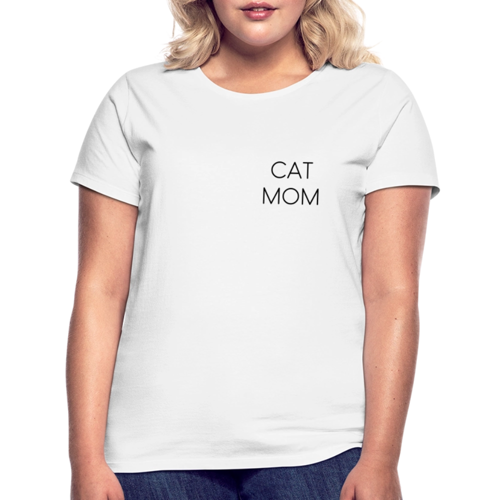 LiNBW. Frauen T-Shirt Stolzes Personal einer Katze - Weiß