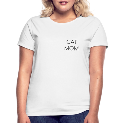 LiNBW. Frauen T-Shirt Stolzes Personal einer Katze - Weiß
