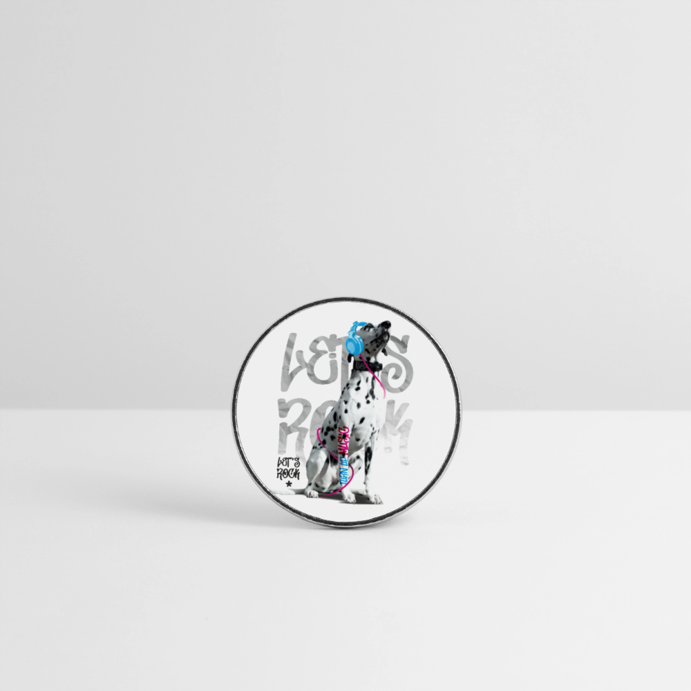 Magnet „Let’s Rock“ – Dalmatiner Boa mit Kopfhörer | Statement-Deko für Tierfreunde - Weiß