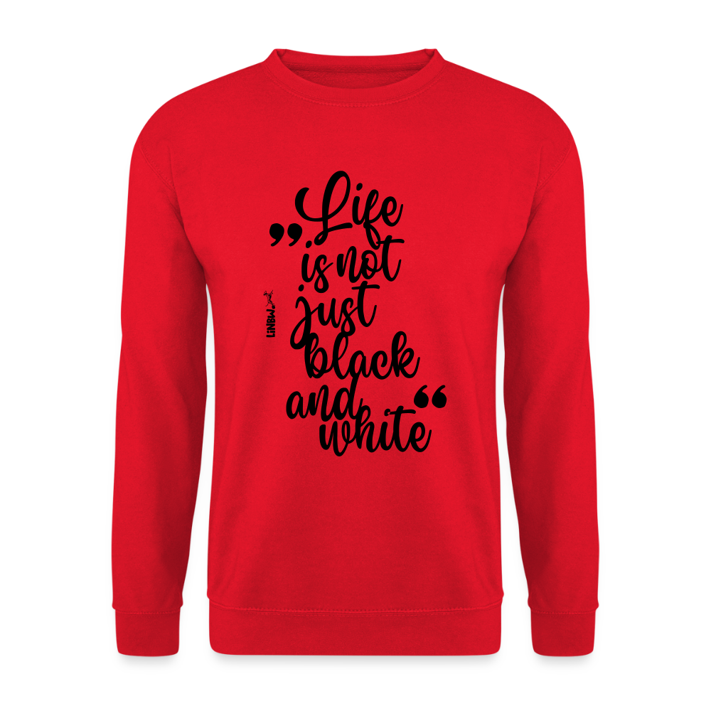 LiNBW. Männer Pullover Life is not just black and white - Rot