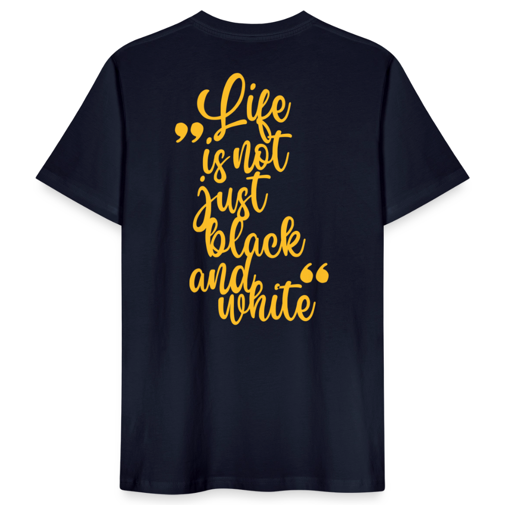 LiNBW. Männer T-Shirt Life is not just black and white - Navy