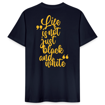 LiNBW. Männer T-Shirt Life is not just black and white - Navy