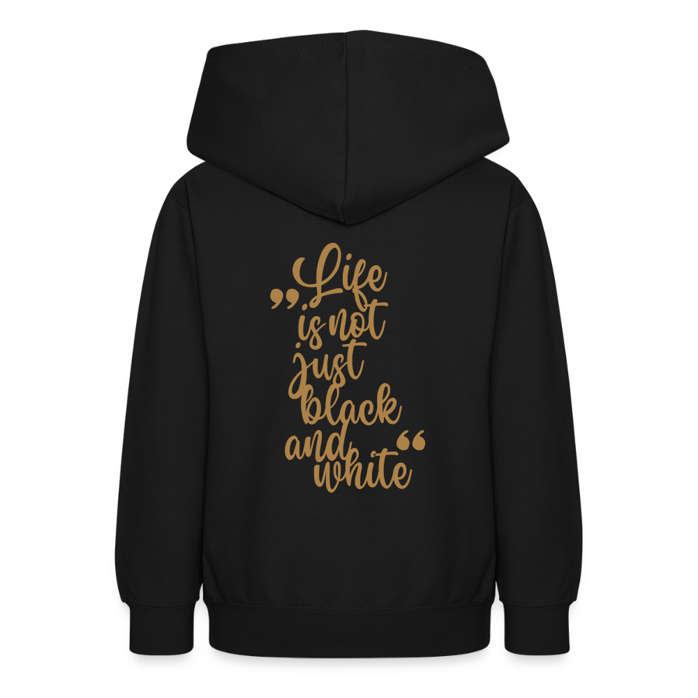 LiNBW. Teenager Hoodie Life is not just black and white - Schwarz