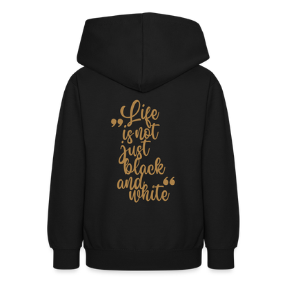 LiNBW. Teenager Hoodie Life is not just black and white - Schwarz