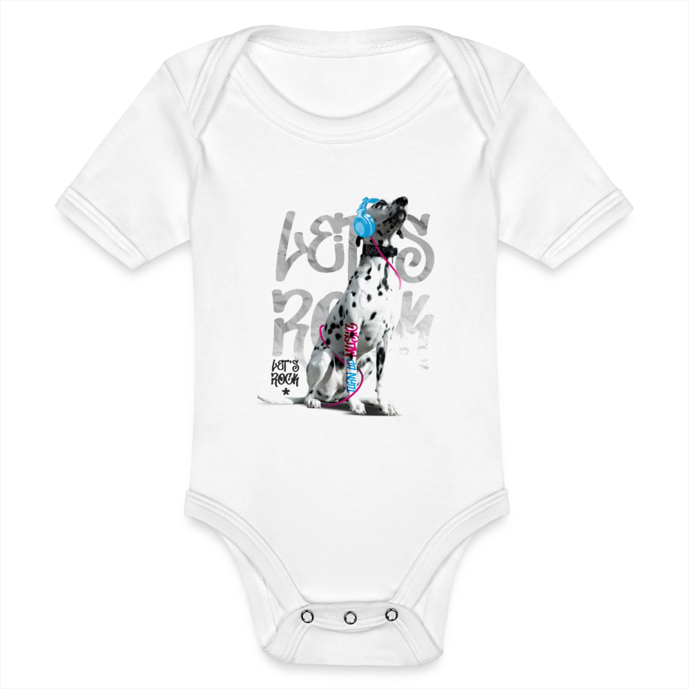 LiNBW. Body Kurzarm Dalmatiner Let's Rock - Weiß