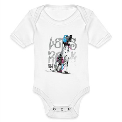 LiNBW. Body Kurzarm Dalmatiner Let's Rock - Weiß
