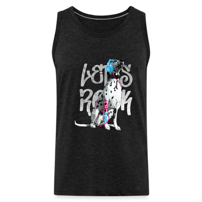 LiNBW. Männer Tank-Top Dalmatiner Let's Rock - Anthrazit