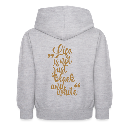 LiNBW. Kinder Hoodie Life is not just black and white - Hellgrau meliert