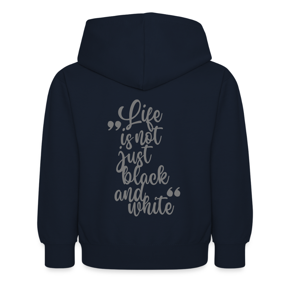 LiNBW. Kinder Hoodie Life is not just black and white - Navy
