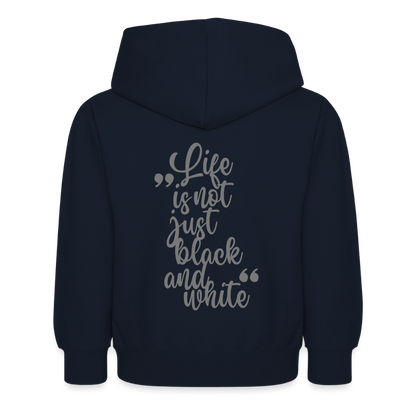 LiNBW. Kinder Hoodie Life is not just black and white - Navy