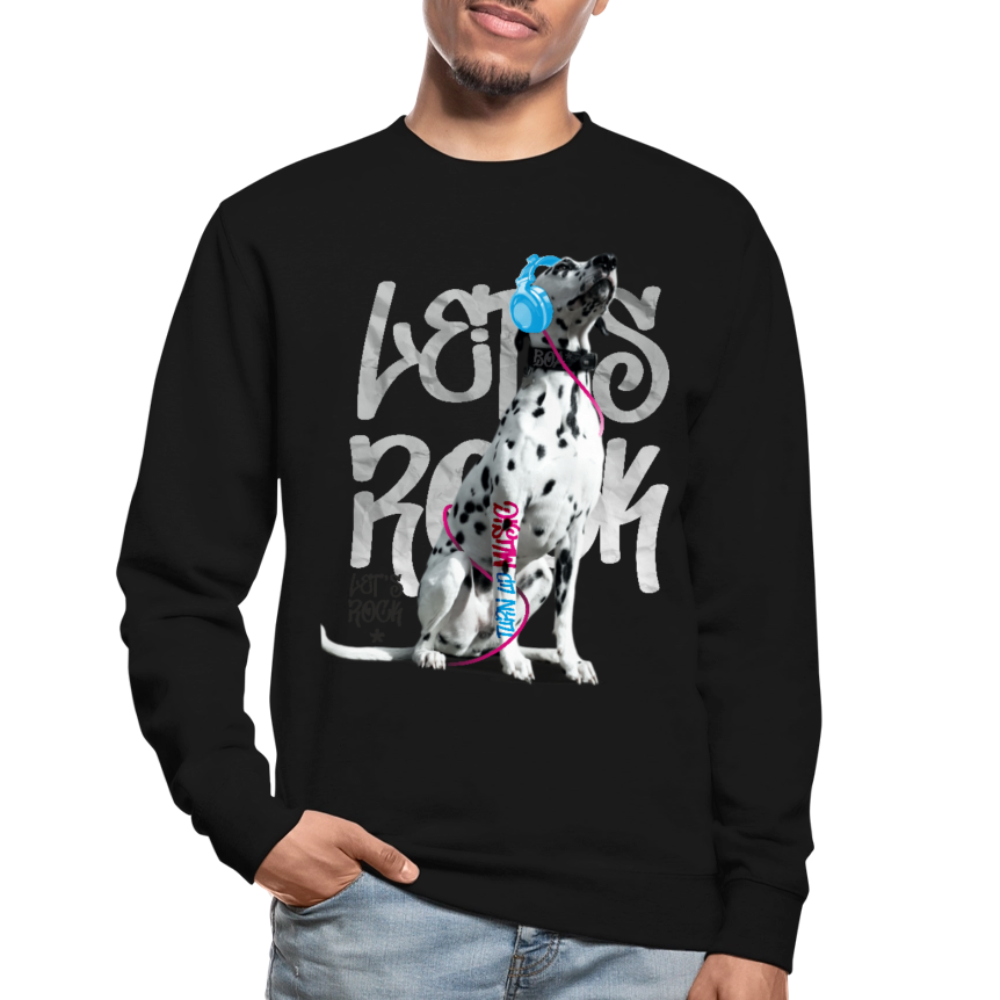 LiNBW. Männer Pullover Dalmatiner Let's Rock - Schwarz