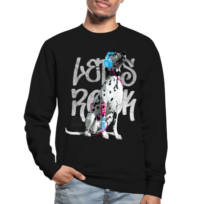 LiNBW. Männer Pullover Dalmatiner Let's Rock - Schwarz