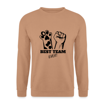 LiNBW. Männer Pullover Best Team Ever - Mocca