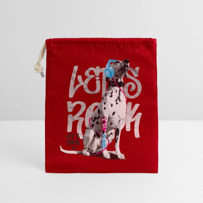 LiNBW. Baumwollbeutel Dalmatiner Let´s Rock - Rot