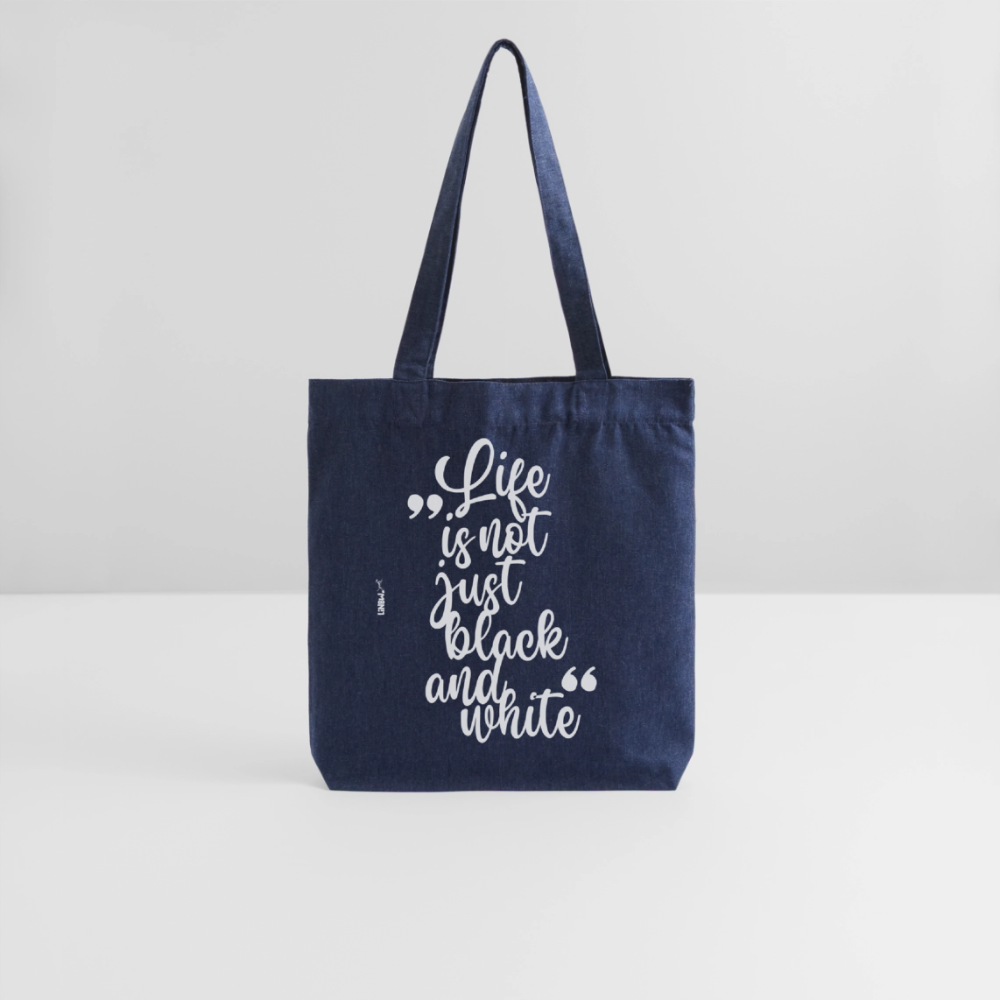 LiNBW. Stoffbeutel Life is not just black and white - melange Blue