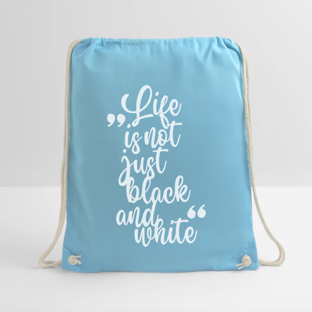 LiNBW. Turnbeutel Life is not just black and white - Aqua