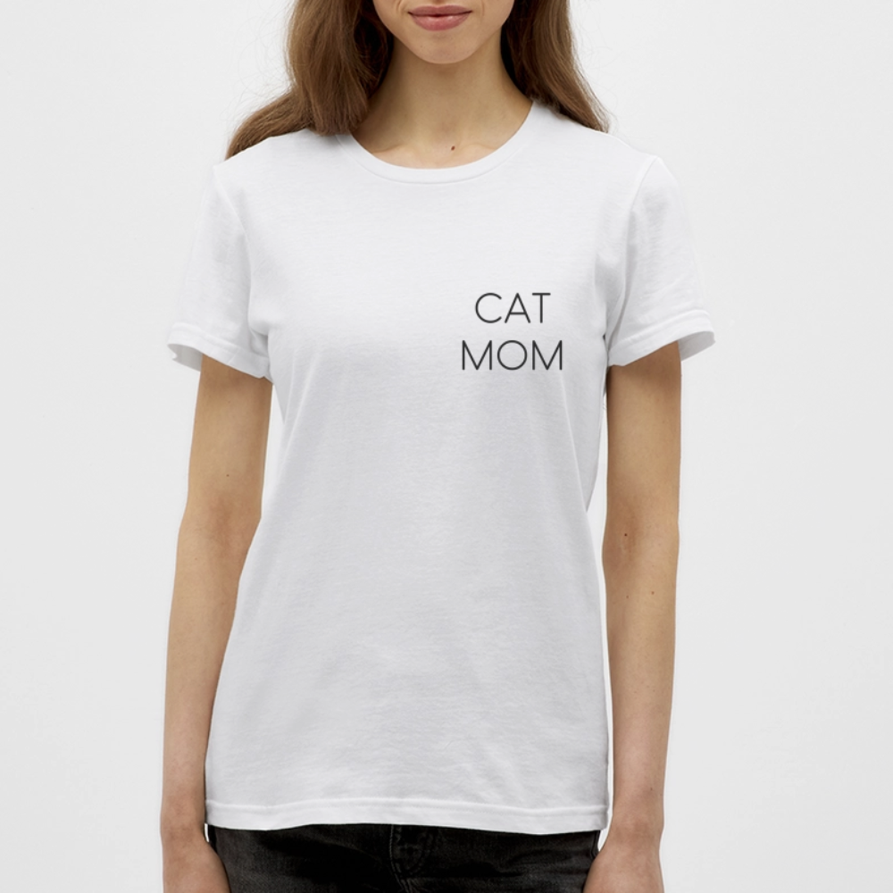 LiNBW. Frauen T-Shirt Stolzes Personal einer Katze - Weiß