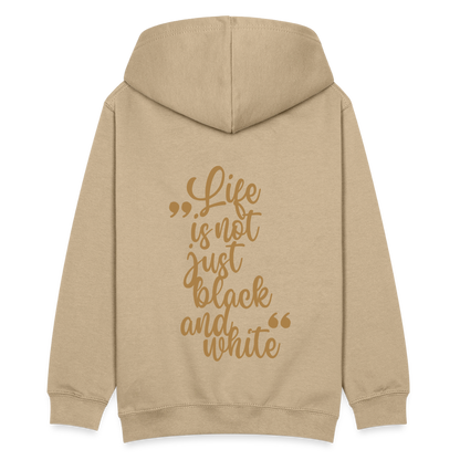 LiNBW. Kinder Hoodie Life is not just black and white - Sand