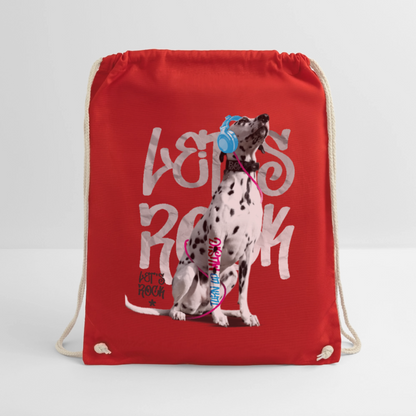 LiNBW. Turnbeutel Dalmatiner Let´s Rock - Rot