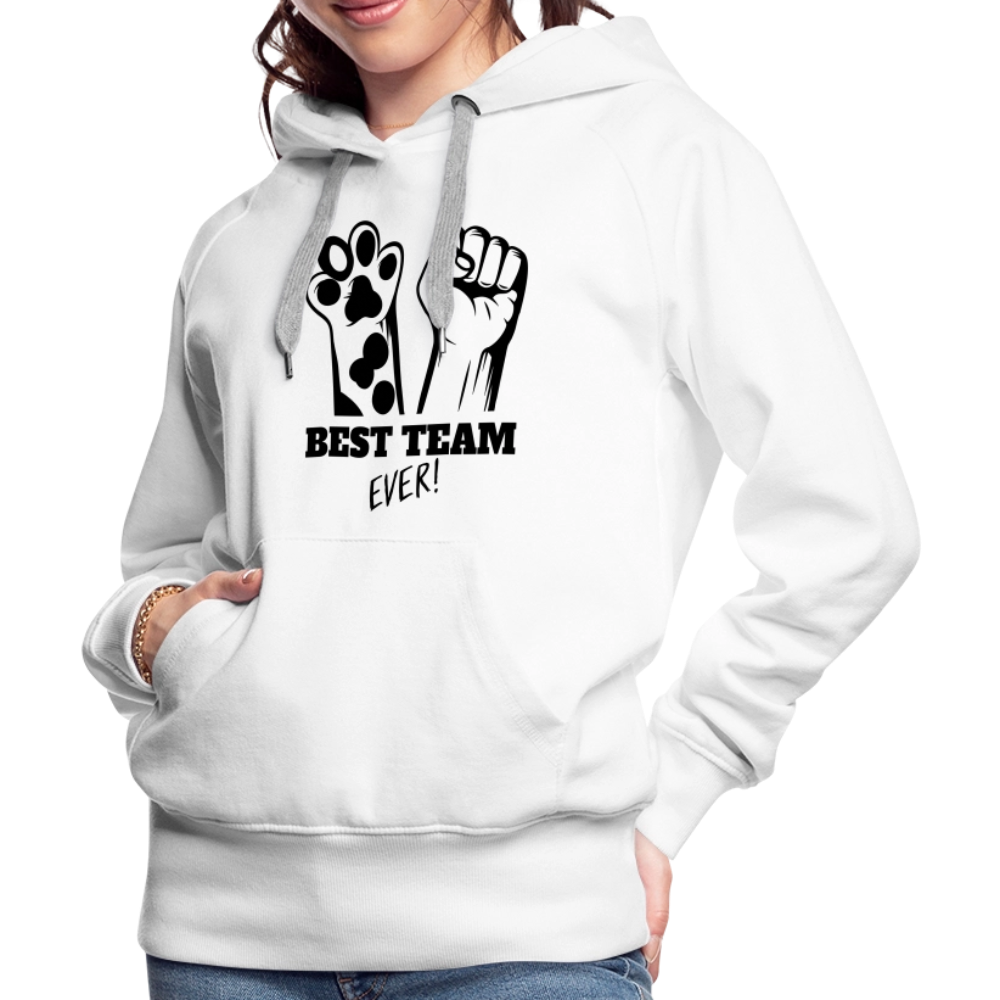 LiNBW.  Frauen Hoodie Best Team Ever - Weiß