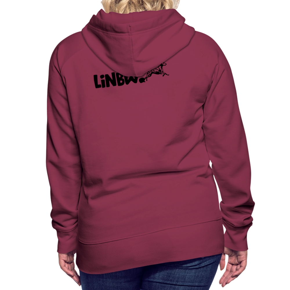 LiNBW. Frauen Hoodie Life is not just black and white - Bordeaux