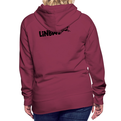 LiNBW. Frauen Hoodie Life is not just black and white - Bordeaux