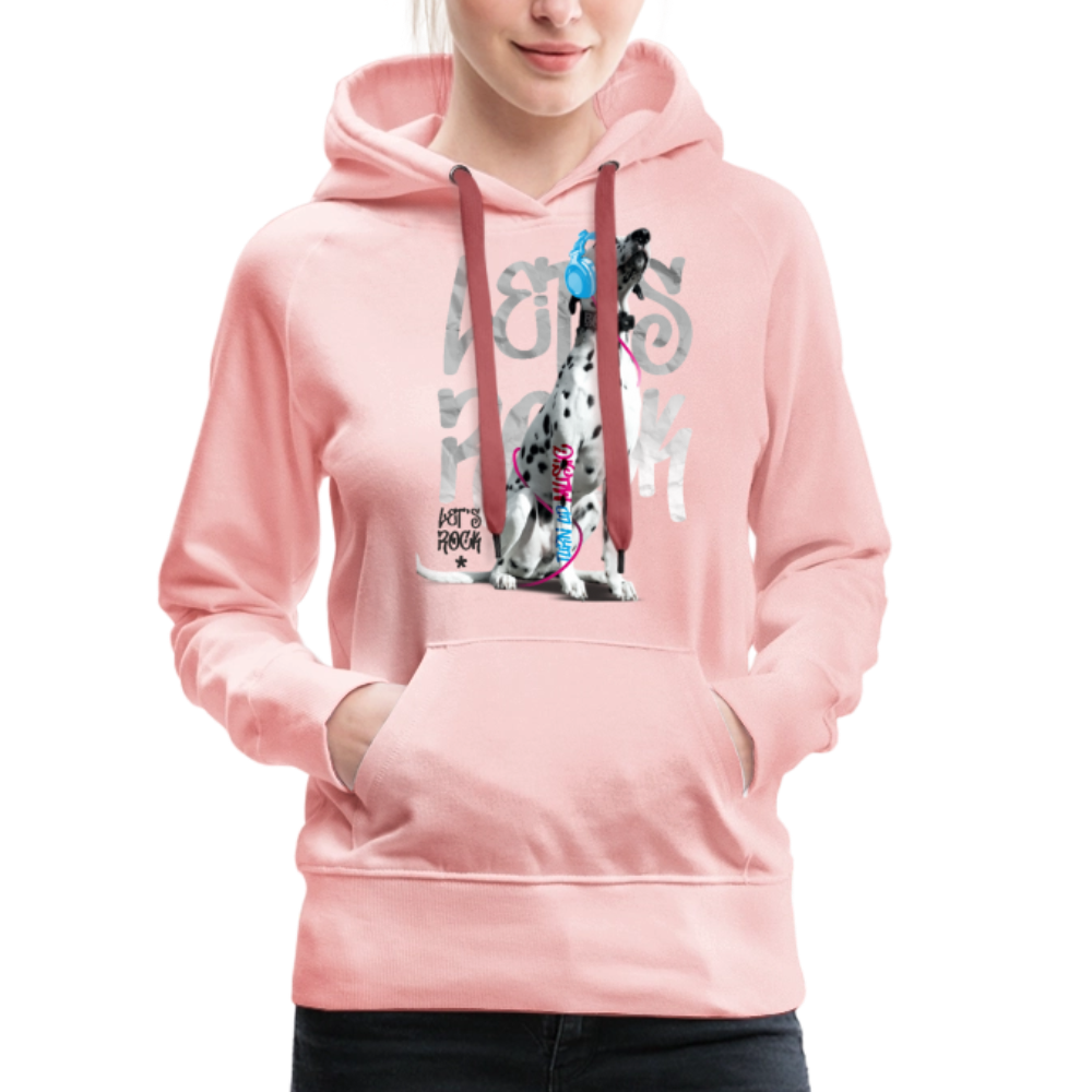 LiNBW. Frauen Hoodie Dalmatiner Let's Rock - Kristallrosa
