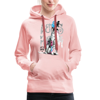 LiNBW. Frauen Hoodie Dalmatiner Let's Rock - Kristallrosa