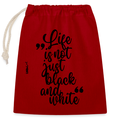 LiNBW. Baumwollbeutel Life is not just black and white - Rot