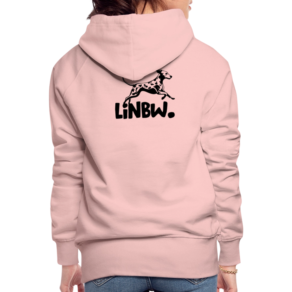 LiNBW. Frauen Hoodie Dalmatiner Life is not just black and white - Kristallrosa