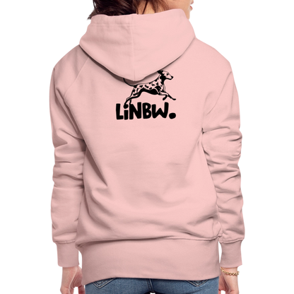 LiNBW. Frauen Hoodie Dalmatiner Life is not just black and white - Kristallrosa