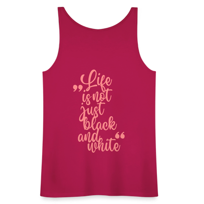 LiNBW. Frauen Tank-Top Life is not just black and white - dunkles Pink