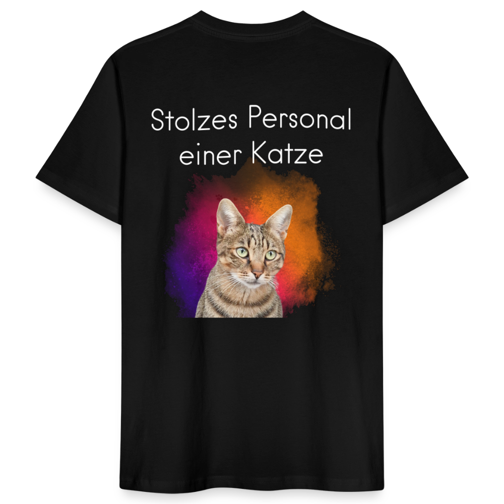 LiNBW. Männer T-Shirt Stolzes Personal einer Katze - Schwarz