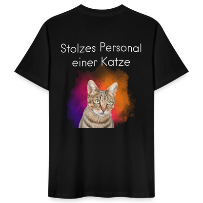 LiNBW. Männer T-Shirt Stolzes Personal einer Katze - Schwarz