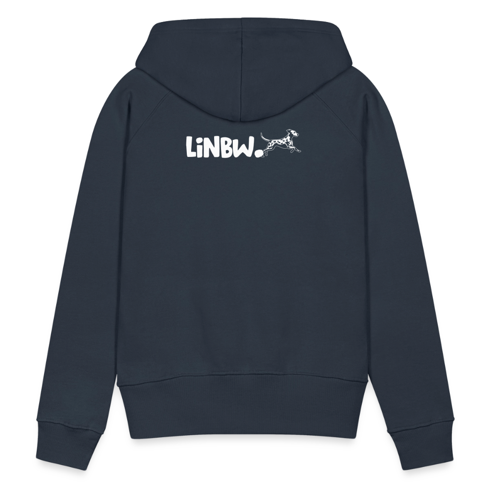 LiNBW. Frauen Hoodie Life is not just black and white - Navy