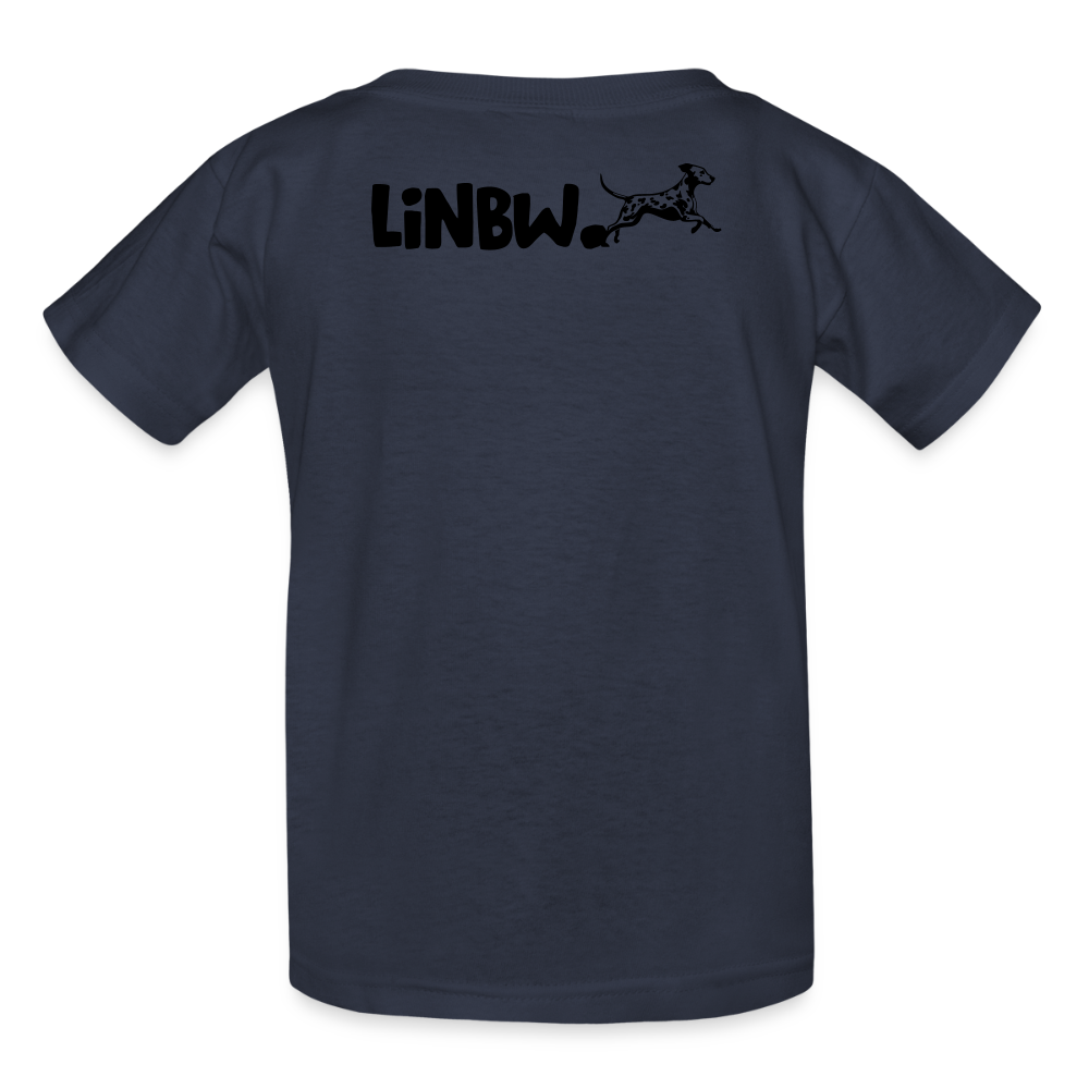 Kinder-T-Shirt – Life is not just black and white | Statement-Shirt mit Haltung - Navy