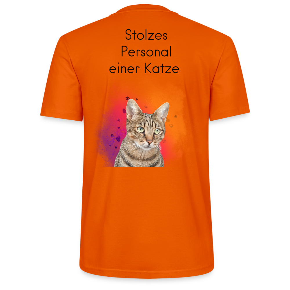 LiNBW. Männer T-Shirt Stolzes Personal einer Katze - Tieforange