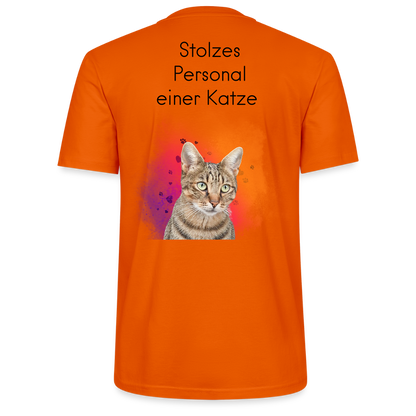 LiNBW. Männer T-Shirt Stolzes Personal einer Katze - Tieforange