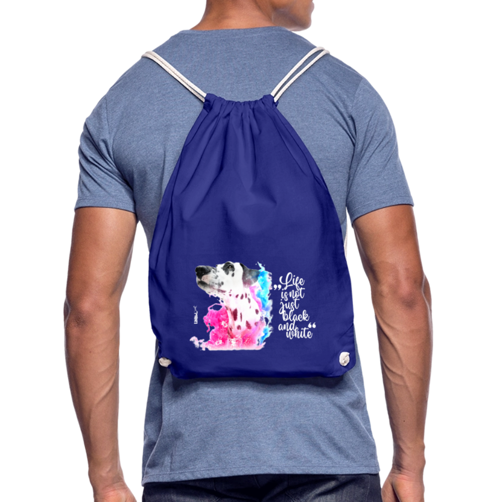 LiNBW. Turnbeutel Dalmatiner Life is not just black and white - Königsblau