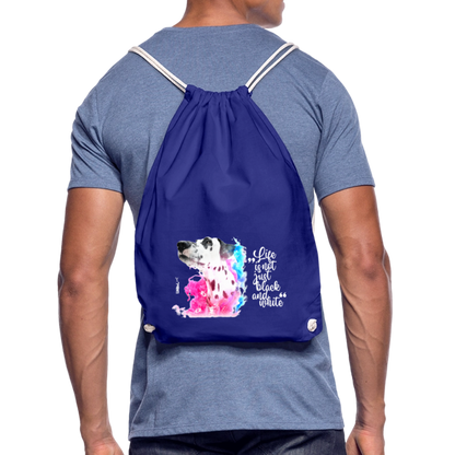 LiNBW. Turnbeutel Dalmatiner Life is not just black and white - Königsblau