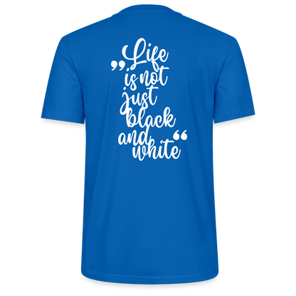 LiNBW. Männer T-Shirt Life is not just black and white - Pfauenblau