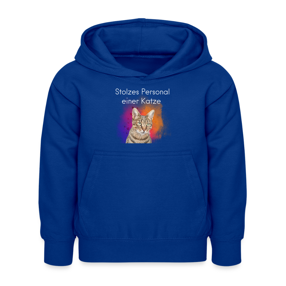 LiNBW. Kinder Hoodie Stolzes Personal einer Katze - Royalblau
