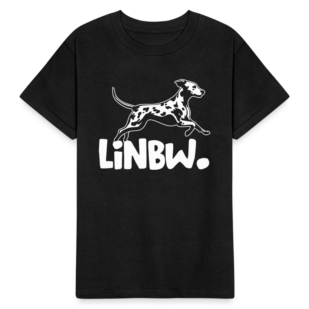 Kinder-T-Shirt – Dalmatiner-Logo „LiNBW.“ | Für kleine Fans mit Stil - Schwarz